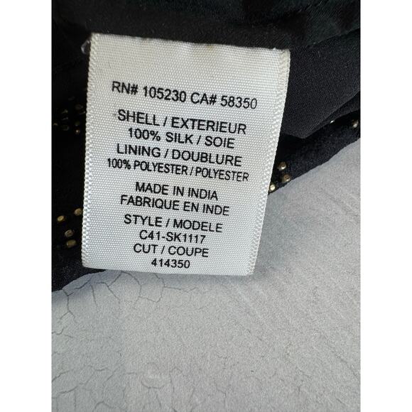 Joie Black Gold Beaded Silk Mini Skirt XS Night Out Party NYE - Picture 6 of 9